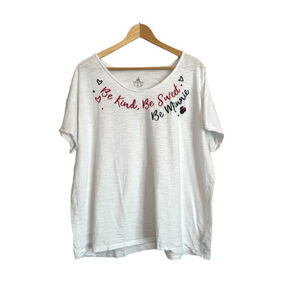 Disney Parks Minnie Mouse Be Kind White T-Shirt XL